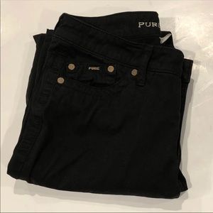 Pure Color Black Casual Pants 30W/8